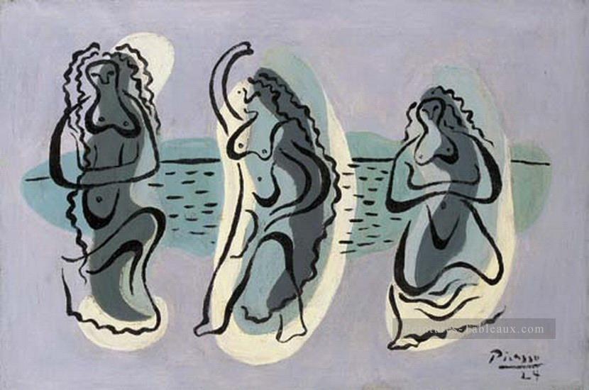 Trois femmes au bord d une plage 1924 cubiste Pablo Picasso Peintures à l'huile